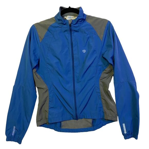 Pearl Izumi Blue Full Zip Long Sleeve Vented Lightweight Jacket Size Small - Picture 1 of 6